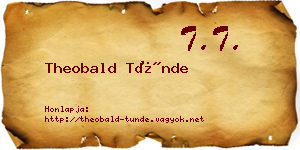 Theobald Tünde névjegykártya